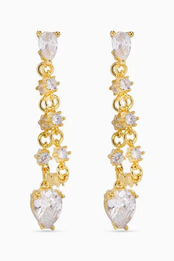 Pear Drop Earrings in 18kt Gold-plated Brass