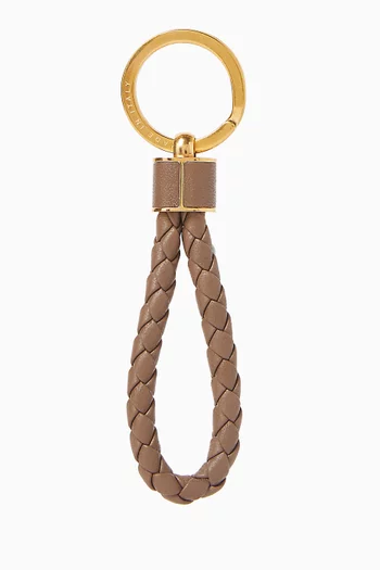 سلسلة مفاتيح جلد مجدول