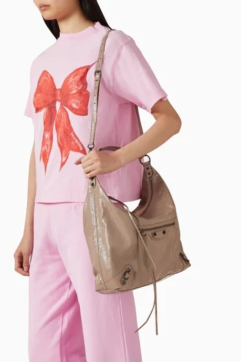 حقيبة هوبو لو سيتي متوسطة جلد ماعز أرينا