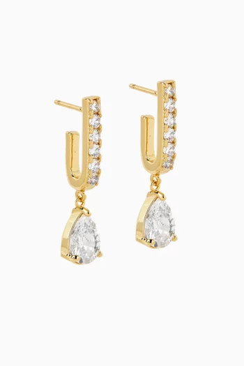 Paldo Mini Pavé Hoop Earrings in 18kt Gold-plated Metal