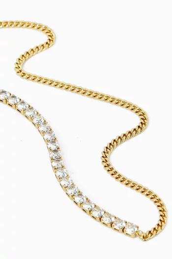 Loff Crystal Bracelet in 18kt Gold-plated Metal