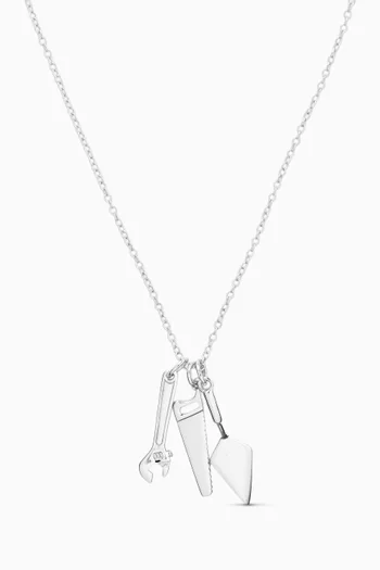 قلادة بدلاية على شكل أدوات فضة إسترلينية