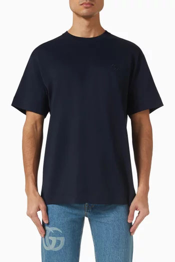 تي شيرت مزين بتطريزات قطن