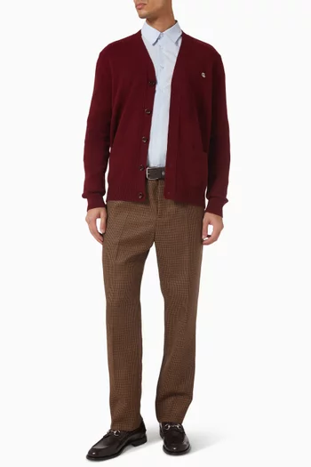 كارديغان مطرز صوف وكشمير