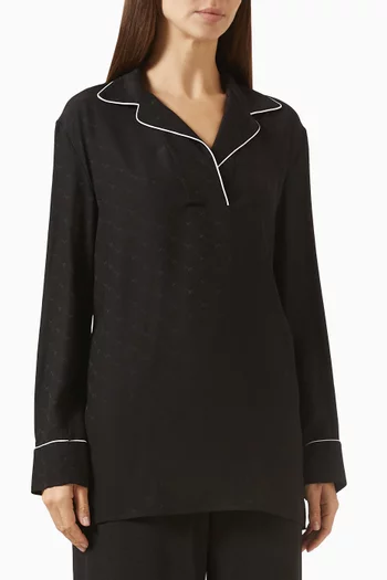 Horsebit T-shirt in Silk Jacquard