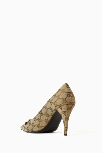 Horsebit 85 Pumps in GG Canvas