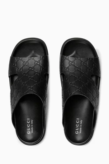 حذاء مفتوح بشعار حرفي GG