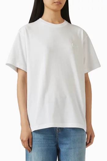 Embroidered Loose-fit T-shirt in Cotton-jersey