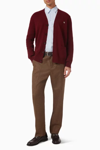 قميص بخطوط وحافة بشريط ويب قطن