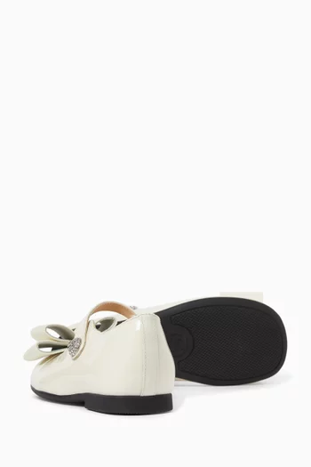 Bow Ballet Flats in Leather