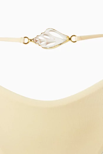 Shell-embellished Underwired Bikini Set