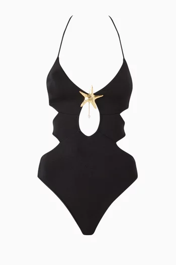 Starfish Cut-out One-piece Swimsuit