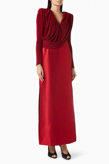 Eminence Draped Maxi Dress