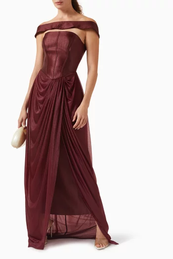 Eclipse Off-shoulder Maxi Dress