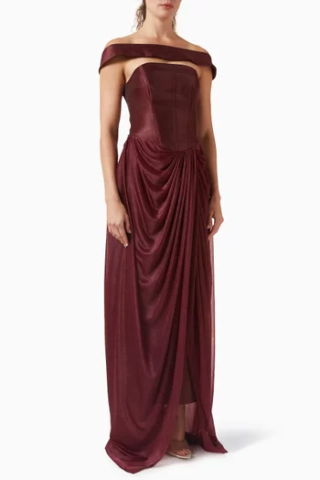 Eclipse Off-shoulder Maxi Dress
