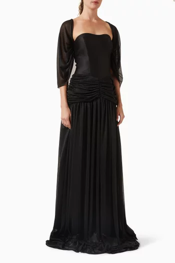 Elara Draped Gown