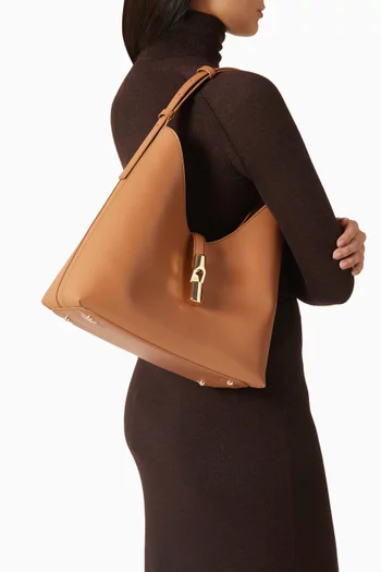 حقيبة كتف غوتشيا متوسطة جلد