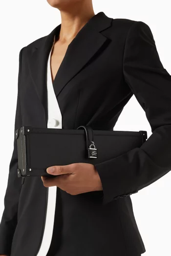 كلاتش كيه/اوتوغراف بتصميم صندوق وقفل جلد