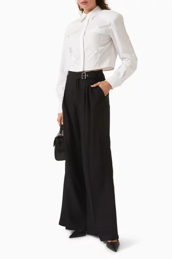 قميص قصير قطن بوبلين