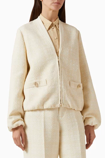 جاكيت بنقشة مربعات تويد