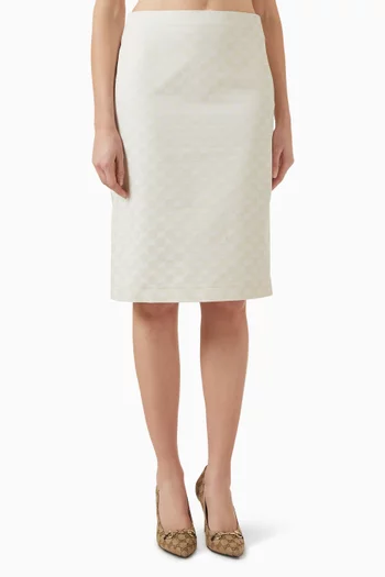 Midi Skirt in GG Cotton Gabardine