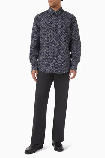 Geometric-print Shirt in Cotton