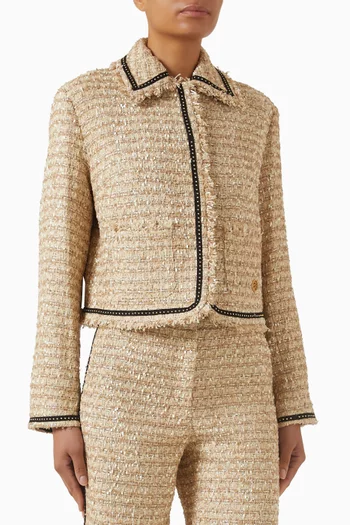 Stud Jacket in Bouclé