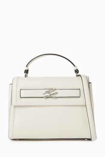 حقيبة كيه/اوتوغراف صغيرة بيد علوية جلد