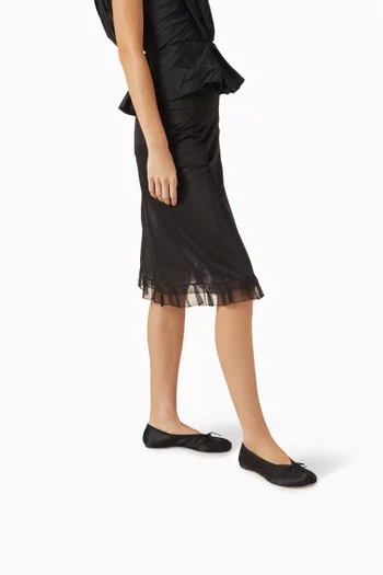 Tabi Ballet Flats in Satin