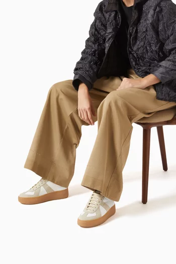 Replica Wedge Sneakers in Suede & Leather