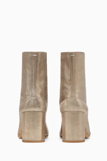 حذاء بوت تابي بكعب 80 مم جلد لامع