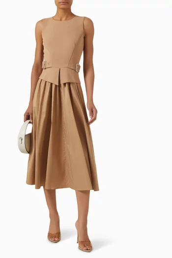 Belted Open-back Dress