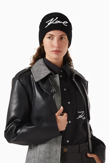 قبعة بيني كيه/سيجنتشر مزيج صوف