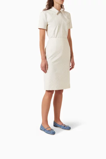 Horsebit Ballet Flats in GG Denim