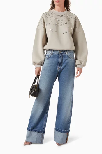 سويت شيرت بيبيانا مطرز نيوبرين