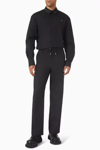 Karl DNA Studded Shirt in Organic-cotton