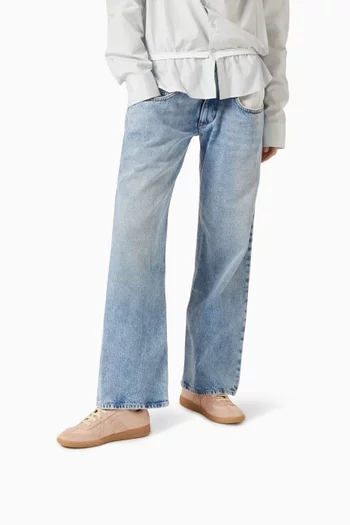 سنيكرز ريبليكا أسفل الكاحل جلد نابا وشمواه