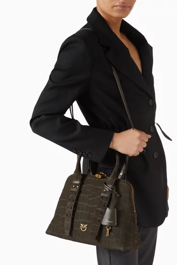 حقيبة بولينغ اسكيب صغيرة نوبوك بنقشة جلد التمساح