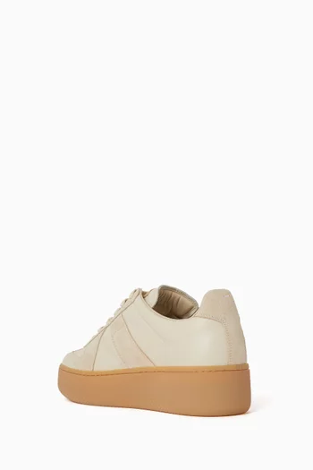 Replica Wedge Sneakers in Suede & Leather