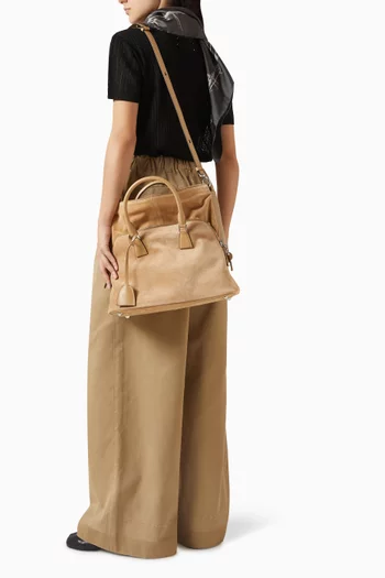 Medium 5AC Soft Tote Bag in Suede
