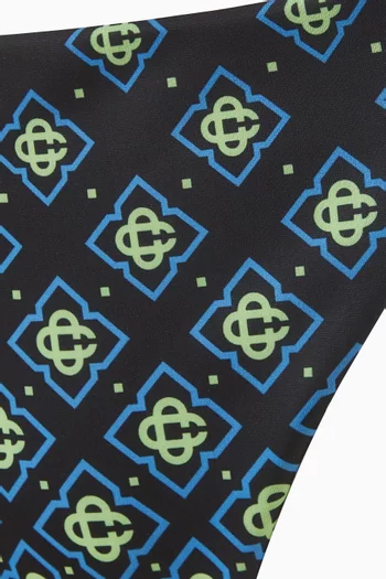 قطعة بيكيني سفلية بنقشة شعار الماركة بألوان متدرجة