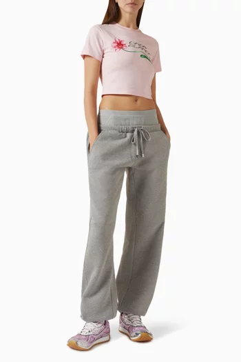 Orchid Logo Crop Baby T-shirt in Organic Cotton Blend