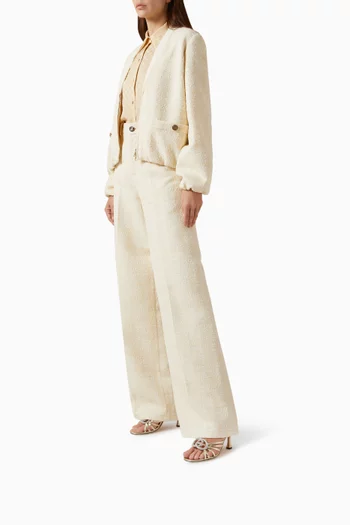 Crystal GG 85 Sandals in Metallic Leather