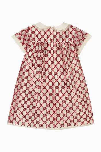 Peter Pan-collar Dress in GG Nylon