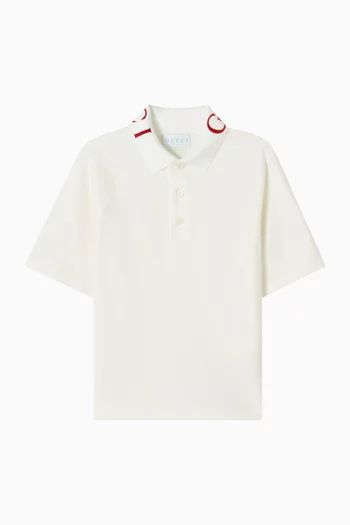 Logo Polo Shirt in Cotton