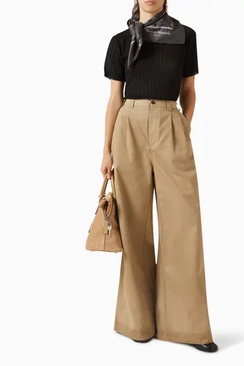 Ribbed Sheer Top in Knit