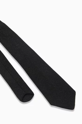 ربطة عنق بنسيج صوف مارينو لامع