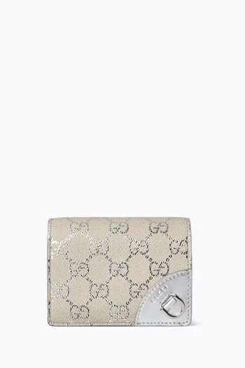 Small GG Emblem Wallet in Coated Canvas