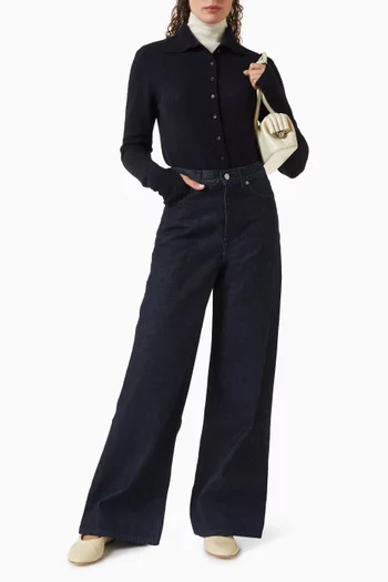 Dial Wide-leg Jeans in Denim