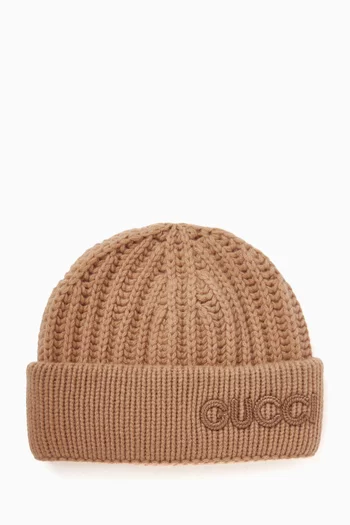 Beanie in Wool-cashmere